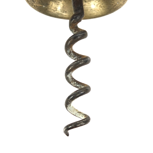 42 - Nickel plated two pillar corkscrew, 17cm when closed