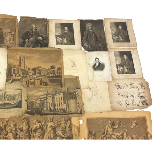 1494 - Large collection of antique and later prints including religious and classical examples, the largest... 