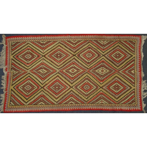 2031 - Rectangular Turkish Kilim Kelleh rug, the central field and boarder decorated with a geometric patte... 