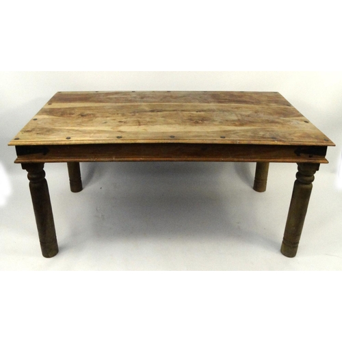 47 - Mexican pine table, 76cm high x 160cm wide x 92cm deep