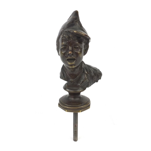 169 - Bronze Peter Pan car mascot, 14cm high