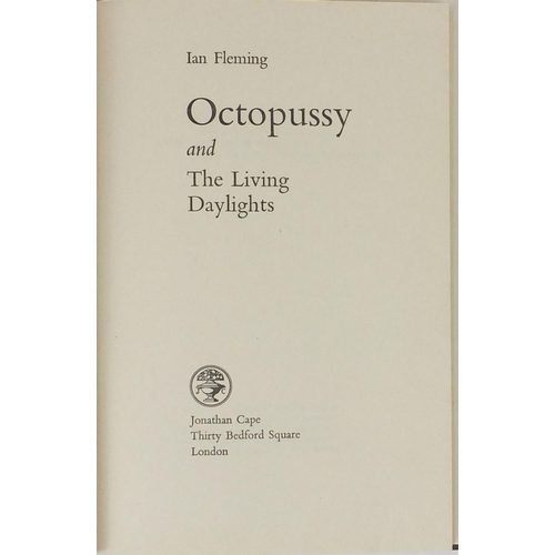 232 - Octopussy and The Living Daylights by Ian Flemming, first edition hardback book, published by Jonath... 