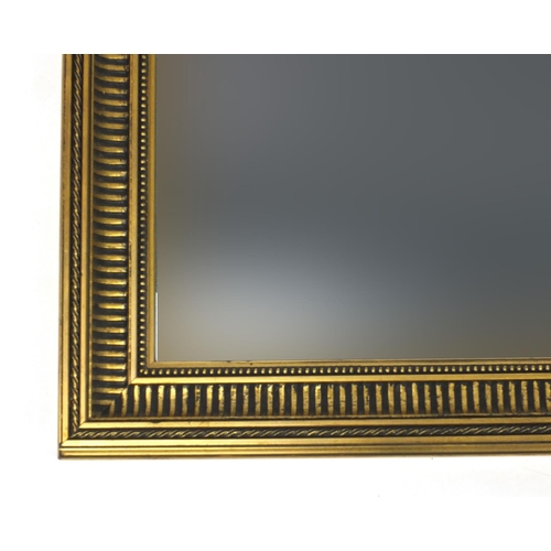 2045 - Large gilt framed bevelled edge mirror, 104cm x 75cm