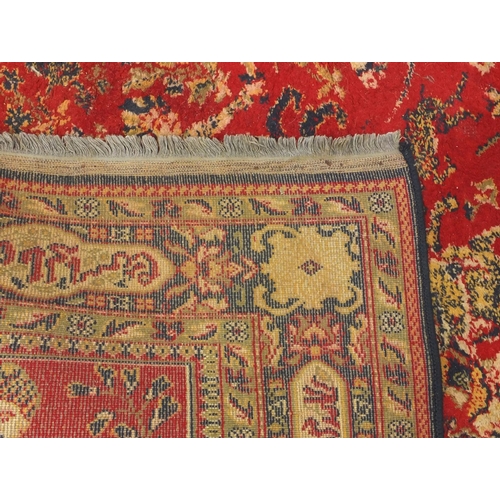 2023 - Rectangular Middle Eastern Tabriz rug, the central field having an all-over hunting design within fl... 