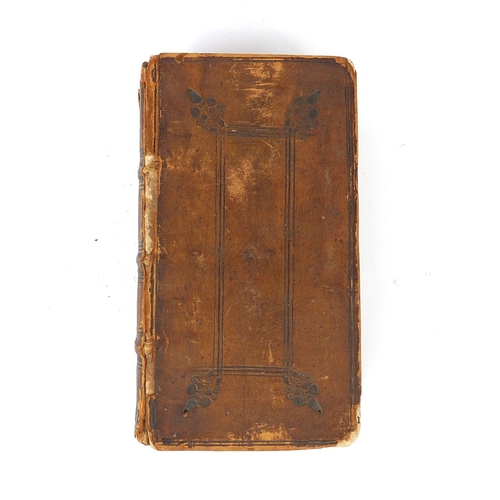 238 - Avli Gellii Noctes Atticae, 17th century leather bound book published Amestoldami 1665, 13.5cm x 7.5... 