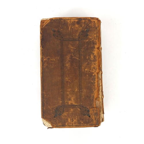 238 - Avli Gellii Noctes Atticae, 17th century leather bound book published Amestoldami 1665, 13.5cm x 7.5... 