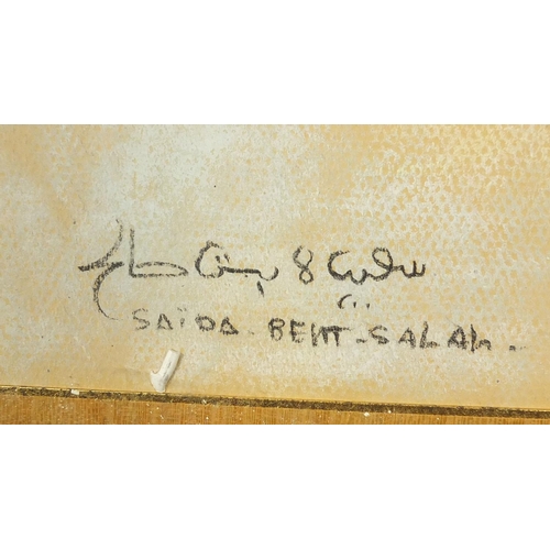 2320 - Two mixed media onto paper, each of ballerinas, bearing a signature Saida Beut Salah, both mounted a... 