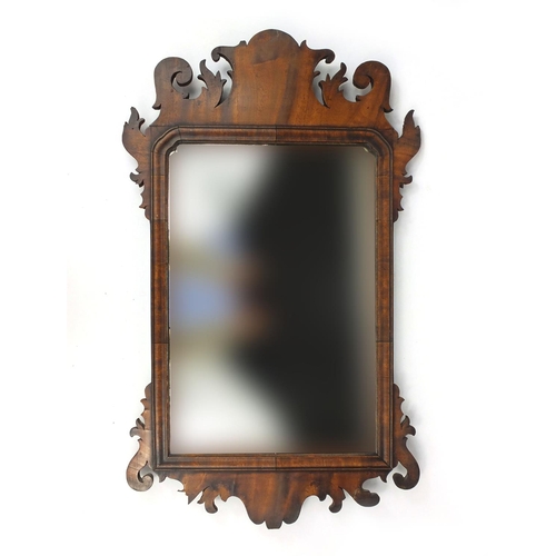 2009 - Antique mahogany wall mirror, 73cm high