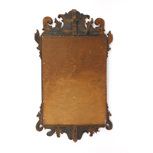 2009 - Antique mahogany wall mirror, 73cm high