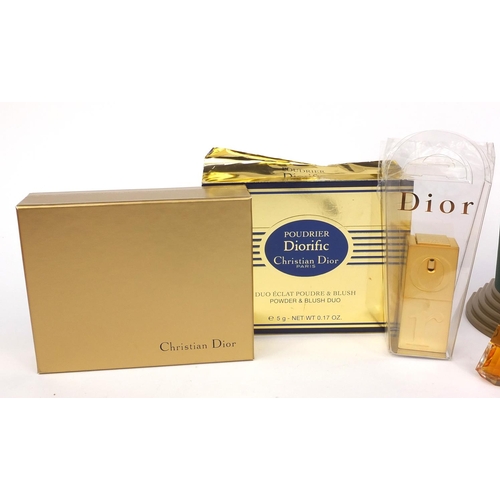 2316 - Group of four boxed vintage perfume and make up including powder and blush duo by Christian Dior, a ... 