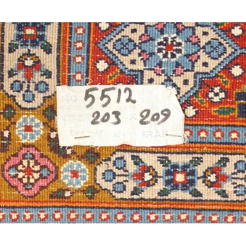 2004 - Middle Eastern Bijar rug having an all-over Herati design, 210cm x 210cm
