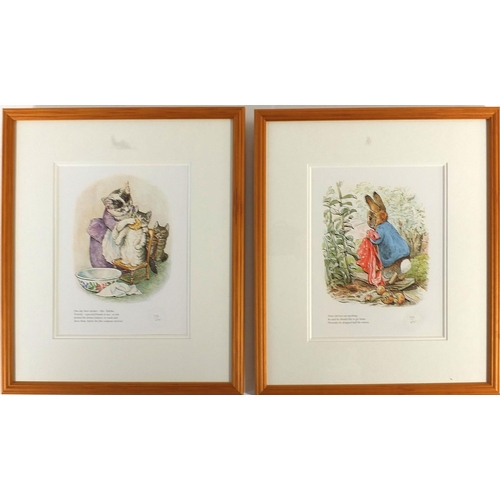 74 - Framed Beatrix Potter collectors limited edition print of Peter Did Not Eat Anything, together with ... 