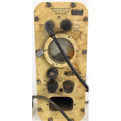 714 - Military interest radio active indicator, 27cm high