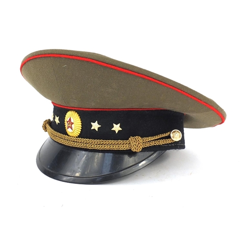 709 - Military interest Russian style visor cap