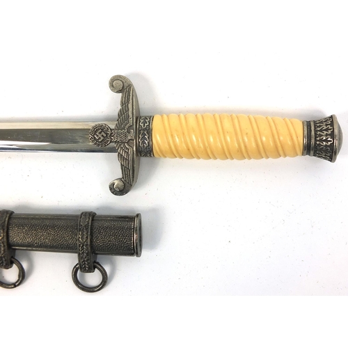 703 - German military style dagger with scabbard, 40cm long