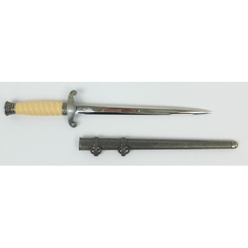 703 - German military style dagger with scabbard, 40cm long