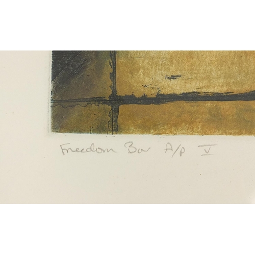 43 - Pencil signed limited edition print titled 'Freedom Bar', 60cm x 37cm excluding the frame