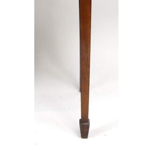 14 - Edwardian inlaid mahogany china cabinet raised on tapering legs, 169cm high x 93cm wide x 35cm deep