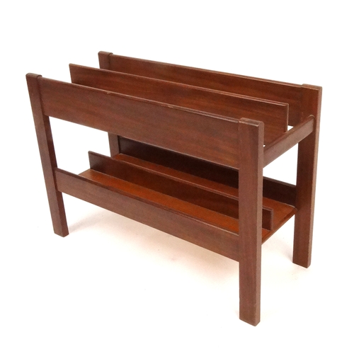 151 - Teak magazine rack, 36cm high x 51cm wide x 20cm deep