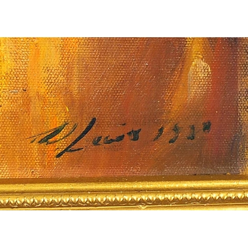 138 - South African school oil onto board portrait of a girl, bearing an indistinct signature, gilt framed... 