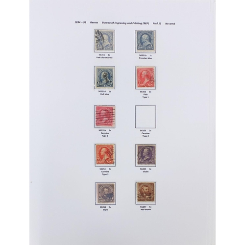 246 - Album of USA stamps including earlies, mid-period, modern, mini sheets, booklets, postage dues, spec... 