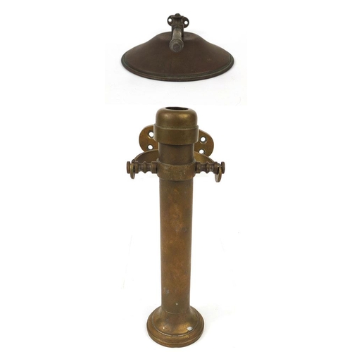 127 - Ships gimbal lantern candle lamp, 24cm high