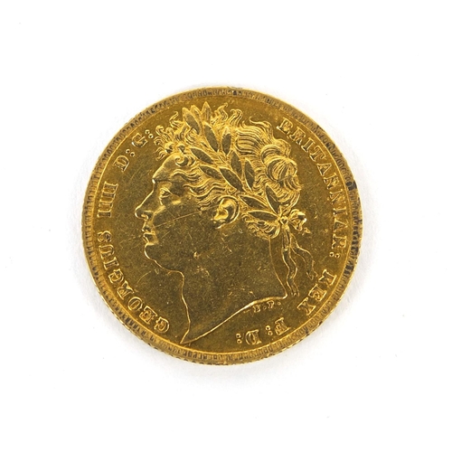 250 - George IV 1821 gold sovereign, approximately 2.2cm in diameter, approximate weight 8.0g