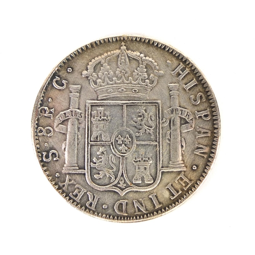 273 - ** WITHDRAWN FROM SALE ** Charles IV 1798 Reales silver coin, approximately 3.9cm in diameter, appro... 