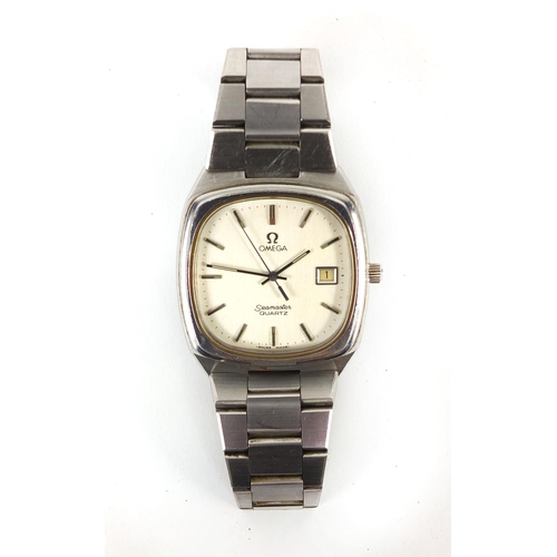 852 - Vintage gentleman's stainless steel Omega seamaster quartz wristwatch, No.1342 to the movement