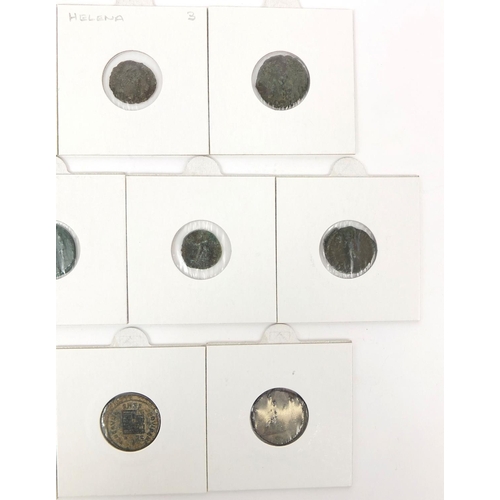 280 - Group of ten Roman coins, the largest approximately 2cm in diameter, approximate weight 41.9g