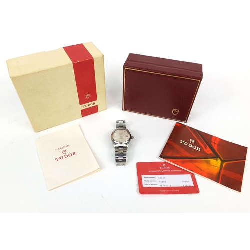 845 - Boxed vintage gentleman's Tudor Prince Date self winding wristwatch, with some related paperwork