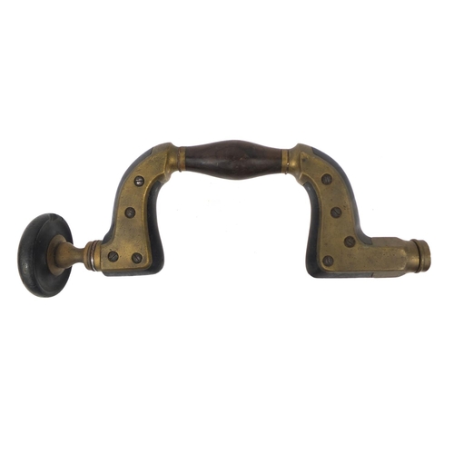 140 - William Maples & Sons of Sheffield Hibernia brass and rosewood brace, 34cm wide