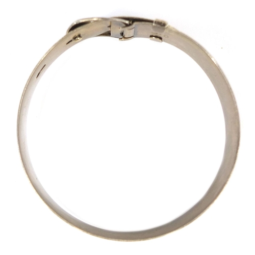 2503 - Large sterling silver belt buckle bangle, 6.5cm diameter, approximate weight 35.5g