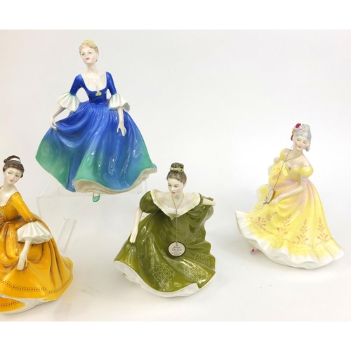 2043 - Four Royal Doulton figurines, Elaine HN2791. Stephanie HN2807, Ninette HN2379 and Lynn HN2329, toget... 