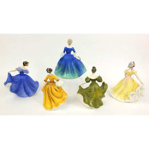 2043 - Four Royal Doulton figurines, Elaine HN2791. Stephanie HN2807, Ninette HN2379 and Lynn HN2329, toget... 