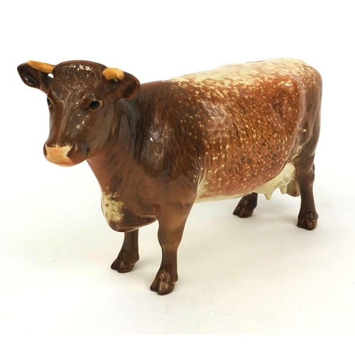 2045 - Beswick china bull stamped CH. Eaton Wilde Eyes 91st, 12cm high.