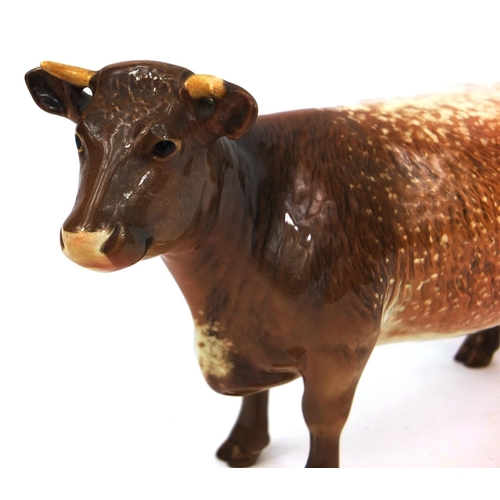 2045 - Beswick china bull stamped CH. Eaton Wilde Eyes 91st, 12cm high.