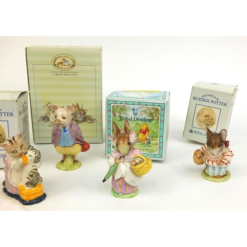 2052 - Collectable figures comprising six Beswick Beatrix Potter figures, two boxed Royal Albert Beatrix Po... 