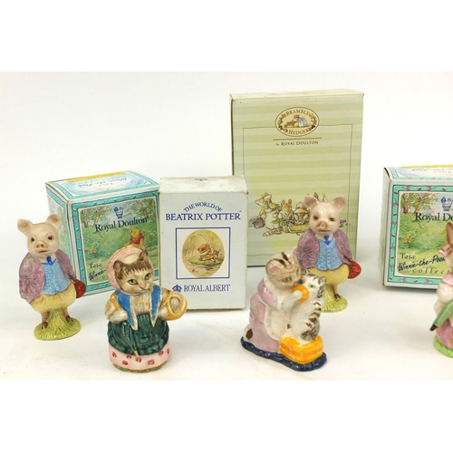 2052 - Collectable figures comprising six Beswick Beatrix Potter figures, two boxed Royal Albert Beatrix Po... 