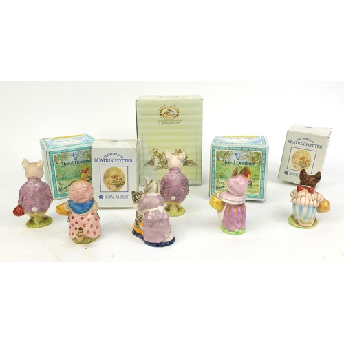 2052 - Collectable figures comprising six Beswick Beatrix Potter figures, two boxed Royal Albert Beatrix Po... 