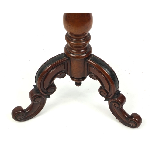 2018 - Victorian walnut adjustable gentleman's shaving stand fitted with an oval swing mirror above pull ou... 