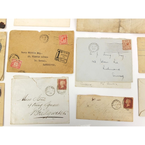 248 - Collection of postal history letters, envelopes and covers including some from the 1830's and some w... 