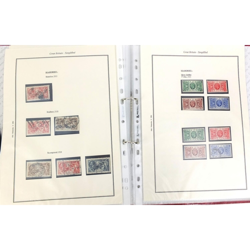 242 - Two albums of Victorian and later stamps and postal history including penny red's, seahorses and Bri... 