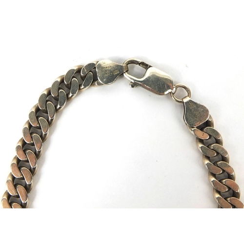 2513 - Silver curb link necklace, 54cm long, approximate weight 53.0g