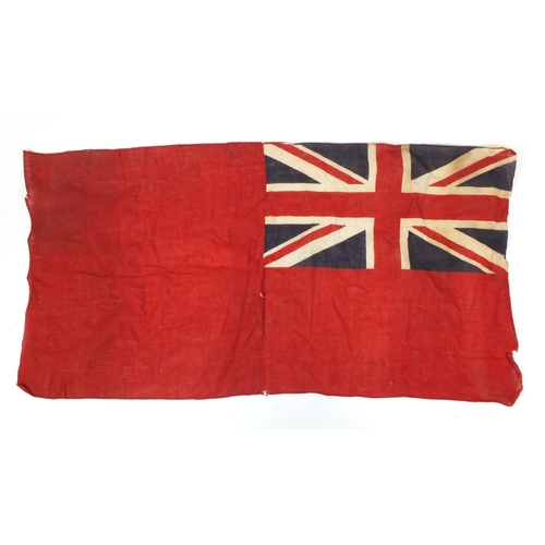 120 - Two Naval interest Civil Ensign Union Jack cloth flags, each 79cm x 43cm