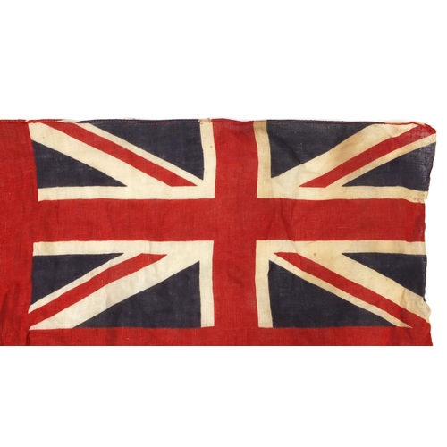 120 - Two Naval interest Civil Ensign Union Jack cloth flags, each 79cm x 43cm