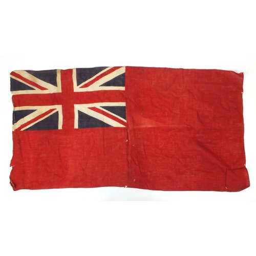 120 - Two Naval interest Civil Ensign Union Jack cloth flags, each 79cm x 43cm