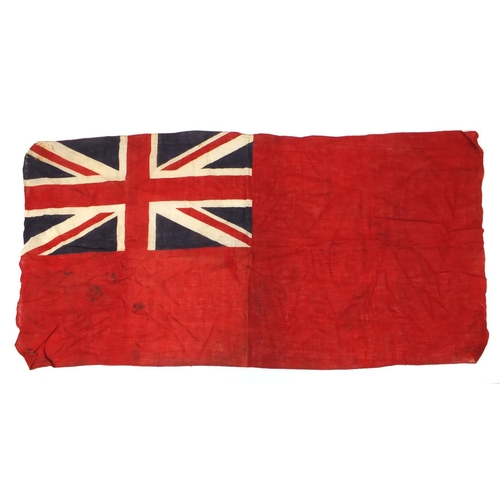 120 - Two Naval interest Civil Ensign Union Jack cloth flags, each 79cm x 43cm