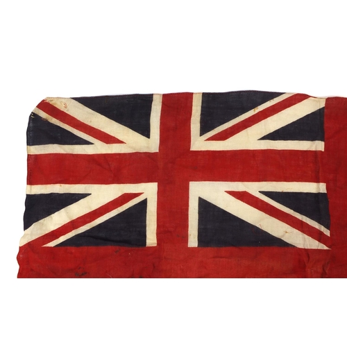 120 - Two Naval interest Civil Ensign Union Jack cloth flags, each 79cm x 43cm