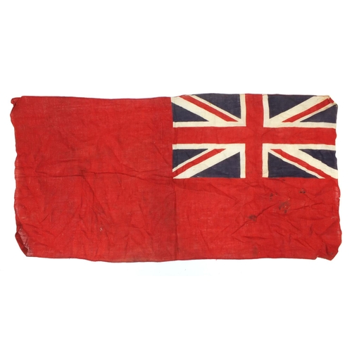 120 - Two Naval interest Civil Ensign Union Jack cloth flags, each 79cm x 43cm